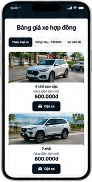 Bảng giá website Limousine Car Travel 247 trên điện thoại