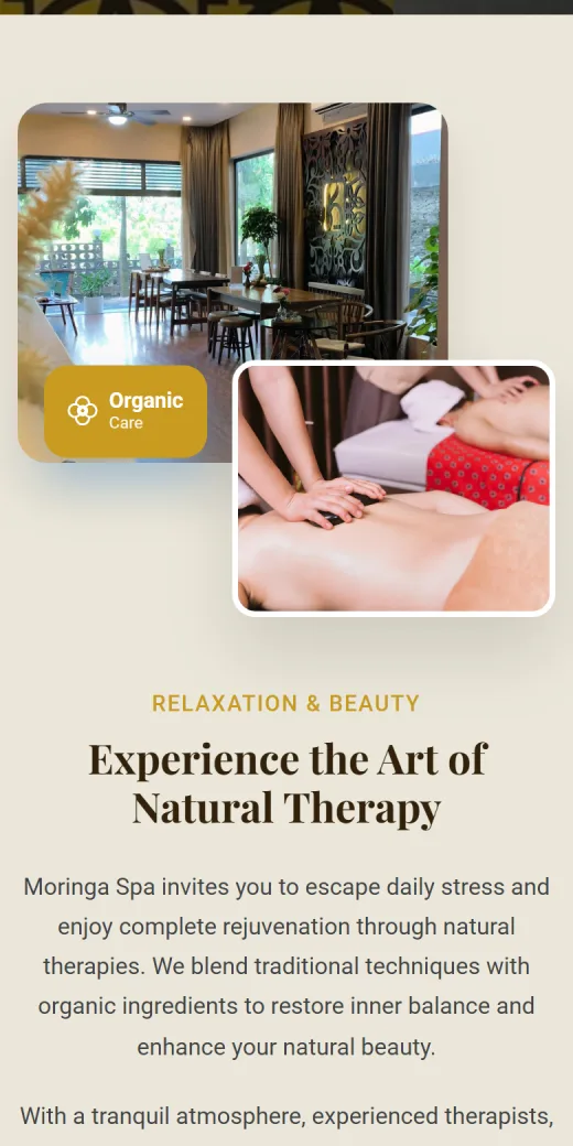 Moringa Spa Đà Nẵng trên điện thoại: giới thiệu spa