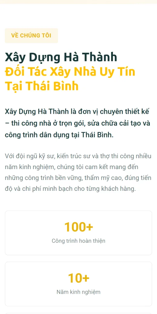 Xây Dựng Hà Thành trên điện thoại: giới thiệu