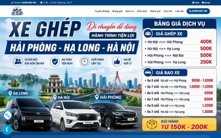 Xe ghép hải phòng hà nội hạ long: ảnh minh họa
